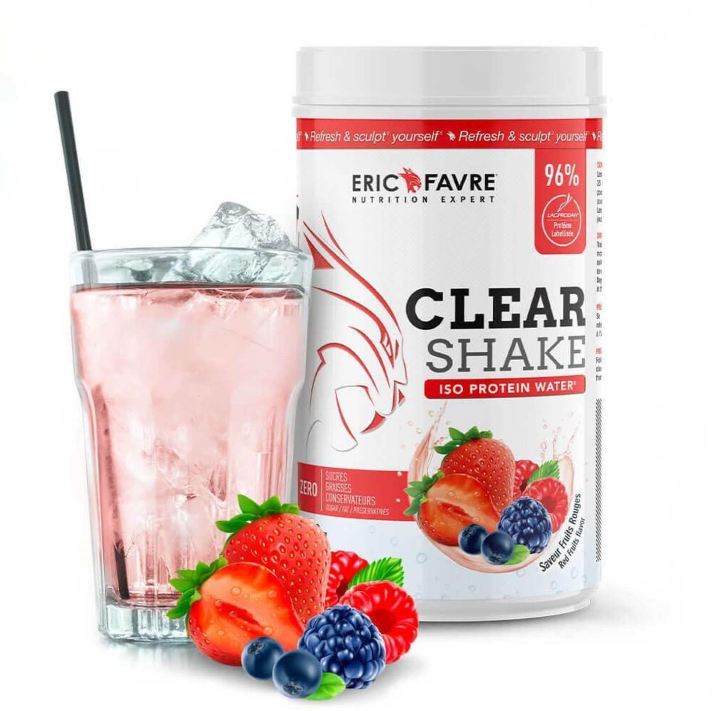 Clear Shake FRUITS ROUGES - Iso Protein Water- ERIC FAVRE